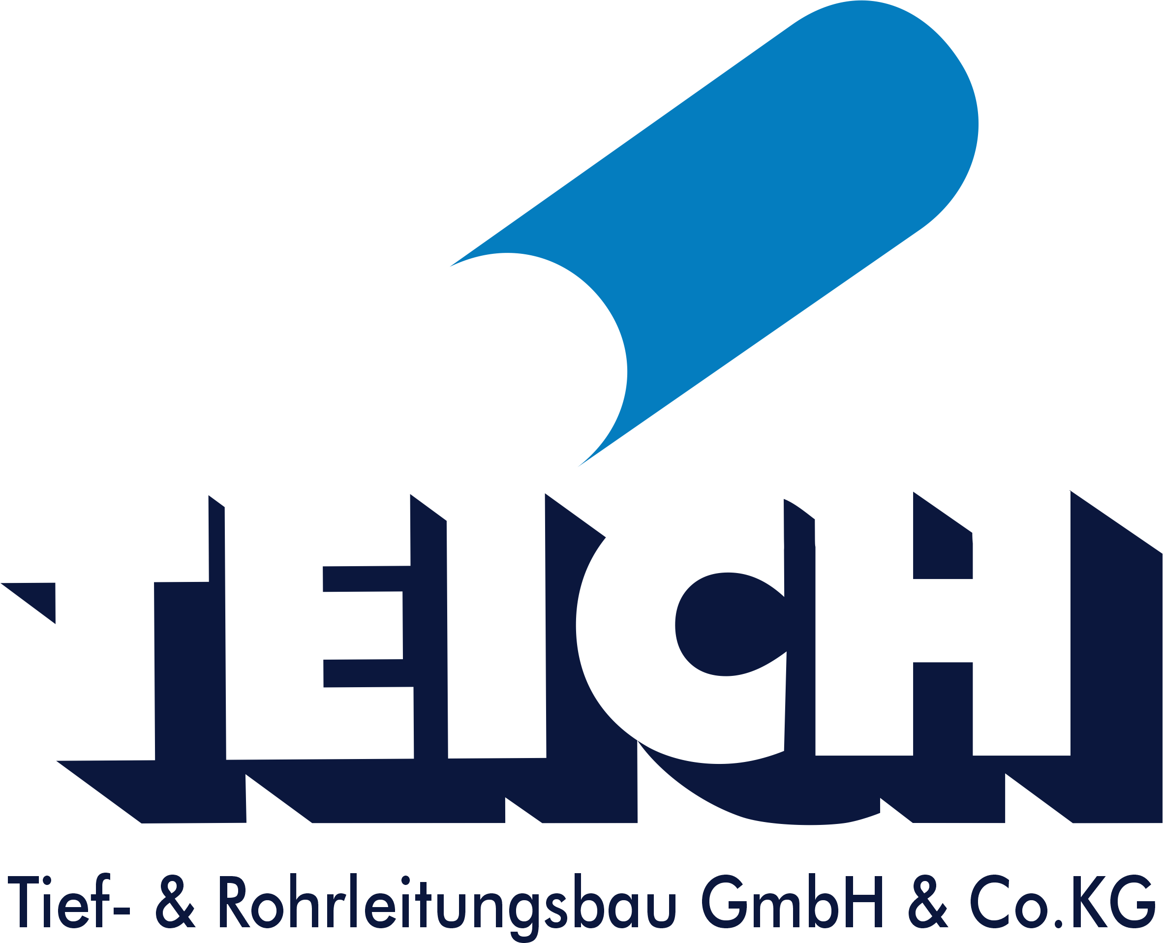 „TEICH Tief- und Rohrleitungsbau GmbH & Co. KG“-Logo, zur Startseite